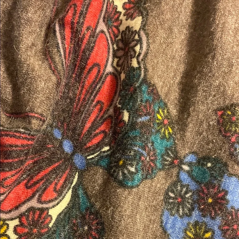 Adore Brown Dress with Colorful Butterfly Pattern - Picture 9 of 9